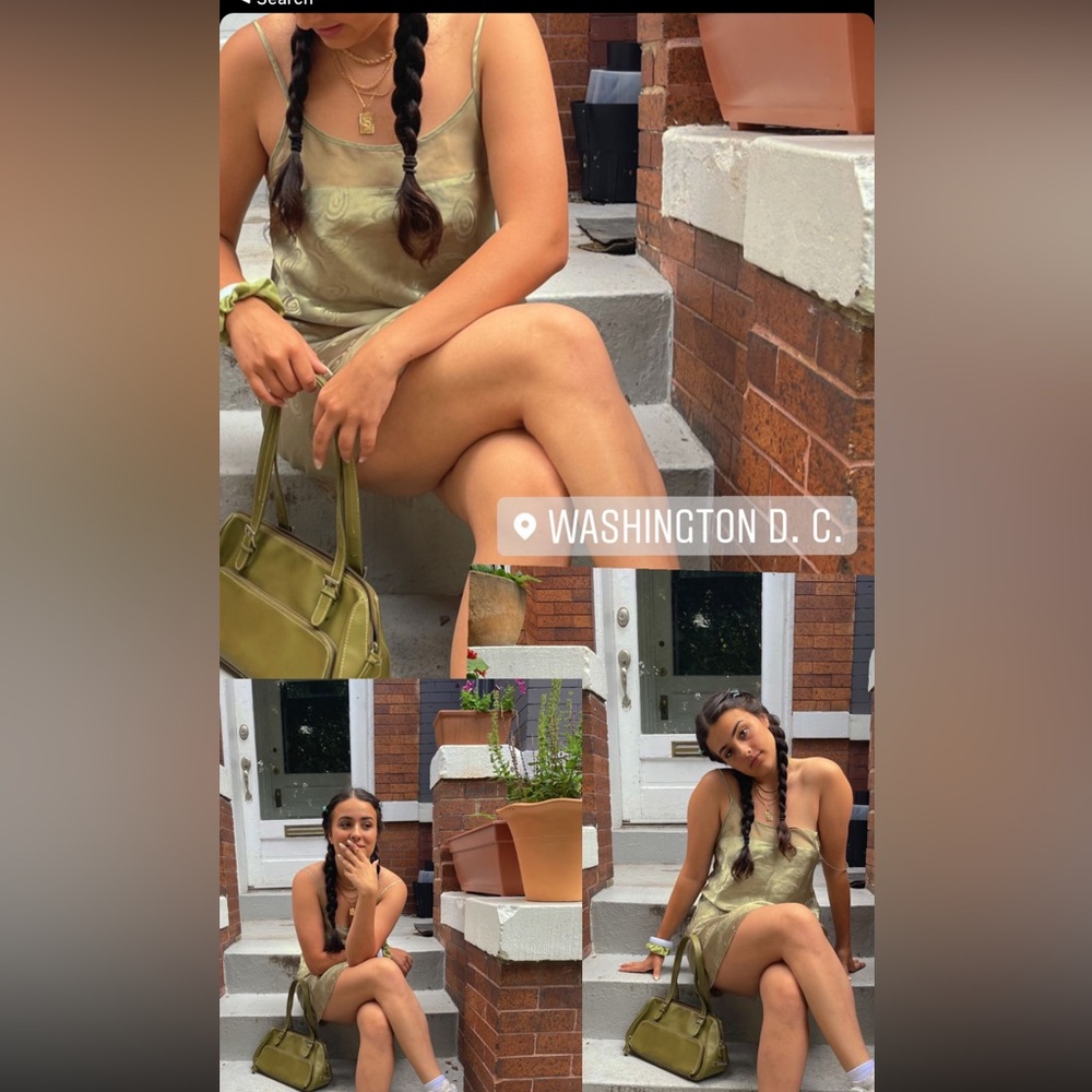 Vintage green short dress